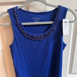 Chico's Embellished Tank with Matching Cardigan